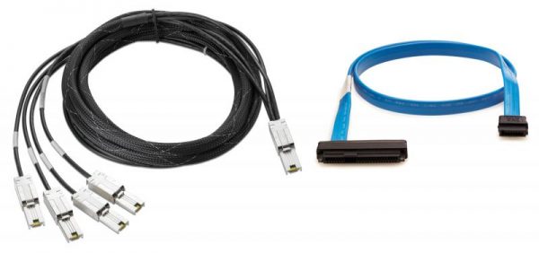 HPE StorageWorks 4m External Mini-SAS to 4x1 Mini-SAS Cable - RealShopIT.Ro