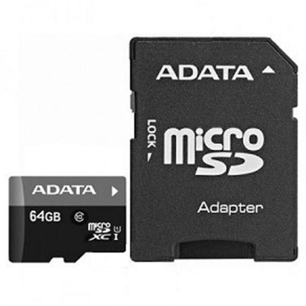 Card de Memorie MicroSD ADATA, 64GB, Adaptor SD, Class 10 - RealShopIT.Ro