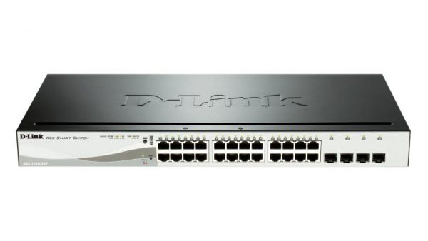 Switch D-Link DGS-1210-24P, 24 port, 10/100/1000 Mbps - RealShopIT.Ro