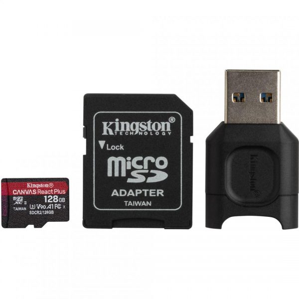 Card reader Kingston + SD Reader 128GB, R/W: 300/260 MB/s, - RealShopIT.Ro