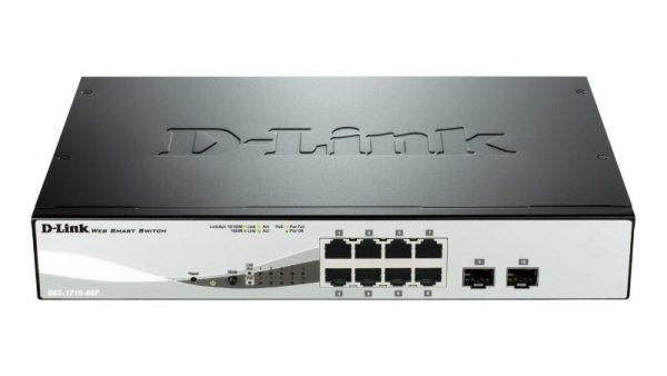 Switch D-Link DGS-1210-08P, 8 port, 10/100/1000 Mbps - RealShopIT.Ro