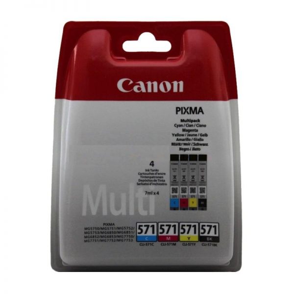 Cartus cerneala Canon CLI-571MULTI, multipack (cyan,magenta,yellow,black), pentru Canon Pixma MG6850/MG6851, - RealShopIT.Ro