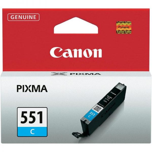 Cartus cerneala Canon CLI-551C, cyan, capacitate 7ml, pentru Canon Pixma - RealShopIT.Ro