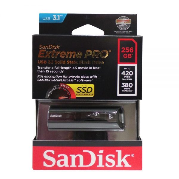 Memorie USB Flash Drive SanDisk Extreme PRO, 256GB, USB 3.1 - RealShopIT.Ro