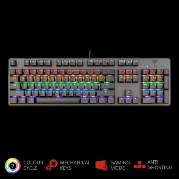 Tastatura Trust GXT 865 Asta, Mechanical Gaming, neagra - RealShopIT.Ro
