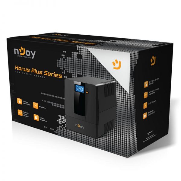 UPS nJoy Horus Plus 1000, 1000VA/600W, Afisaj LCD cu ecran - RealShopIT.Ro