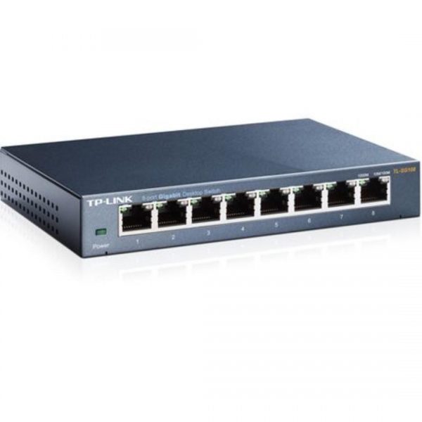 Switch TP-Link TL-SG108S, 8 port, 10/100/1000 Mbps - RealShopIT.Ro