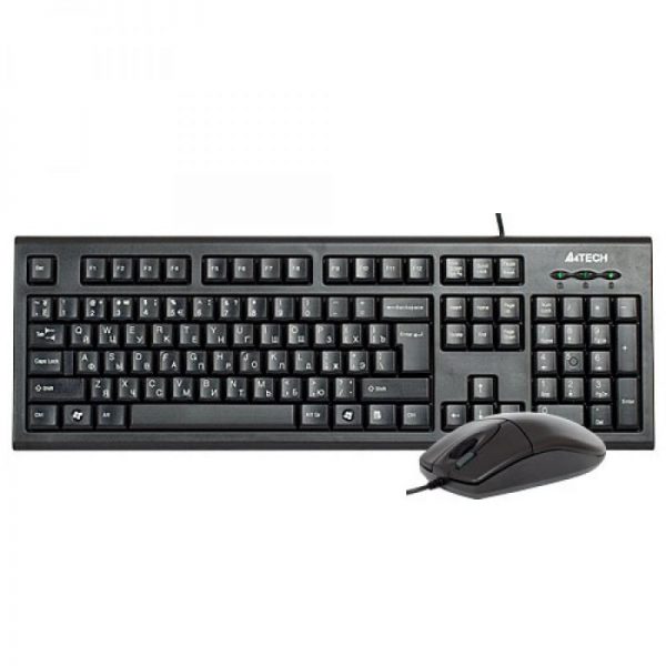 Kit tastatura + mouse A4tech KR-8520D, cu fir, negru, tastatura - RealShopIT.Ro