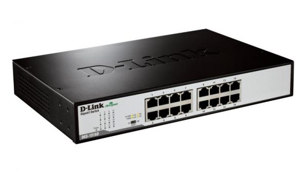 Switch D-Link DGS-1016D, 16 port, 10/100/1000 Mbps - RealShopIT.Ro