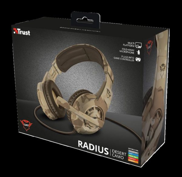 Casti cu microfon Trust GXT 310D Radius Gaming Headset, desert - RealShopIT.Ro