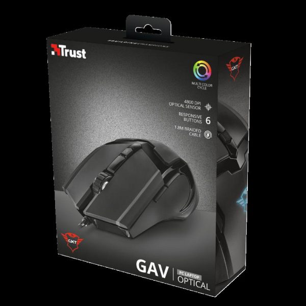 Mouse Trust GXT 101 Gav, Gaming, negru - RealShopIT.Ro