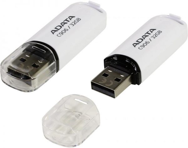Memorie USB Flash Drive ADATA C906, 32GB, USB 2.0, alb - RealShopIT.Ro