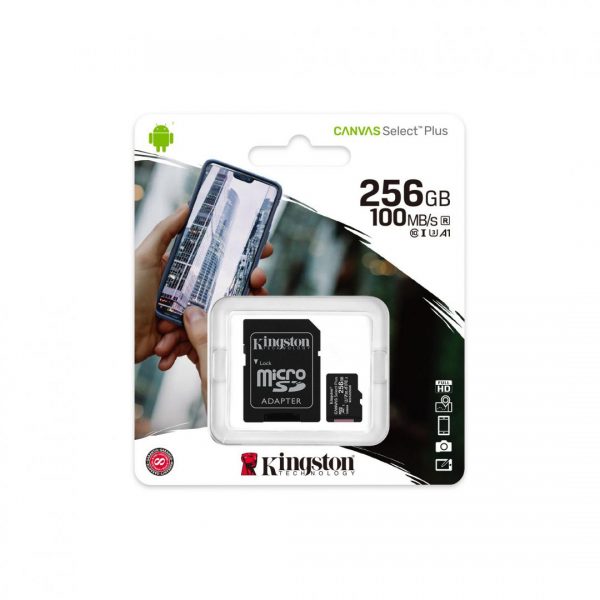 Card de Memorie MicroSD Kingston Select Plus, 256GB, Adaptor SD, - RealShopIT.Ro