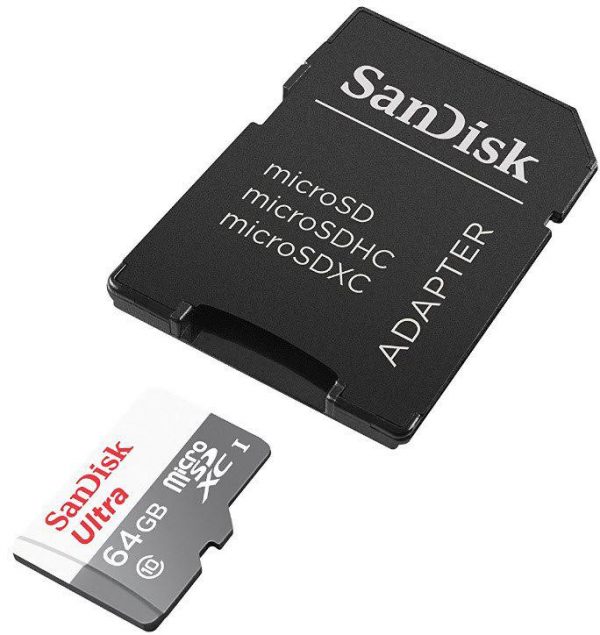 Card de memorie SanDisk Ultra Micro SD, 64GB, Adaptor SD, - RealShopIT.Ro