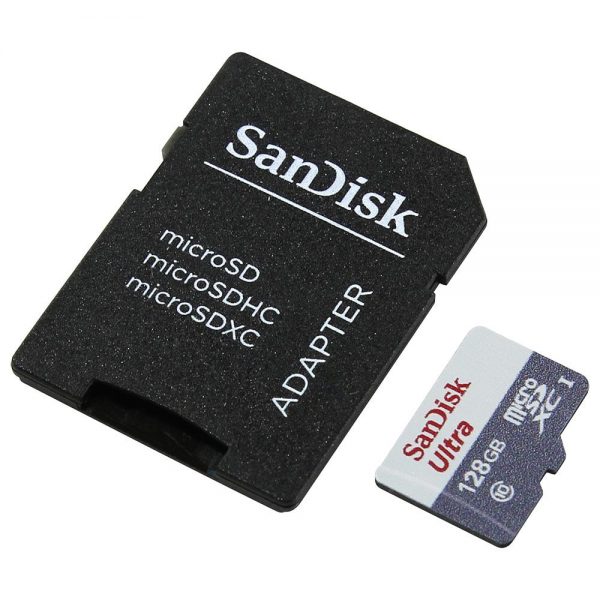 Card de memorie SanDisk Ultra Micro SD, 128GB, Adaptor SD, - RealShopIT.Ro