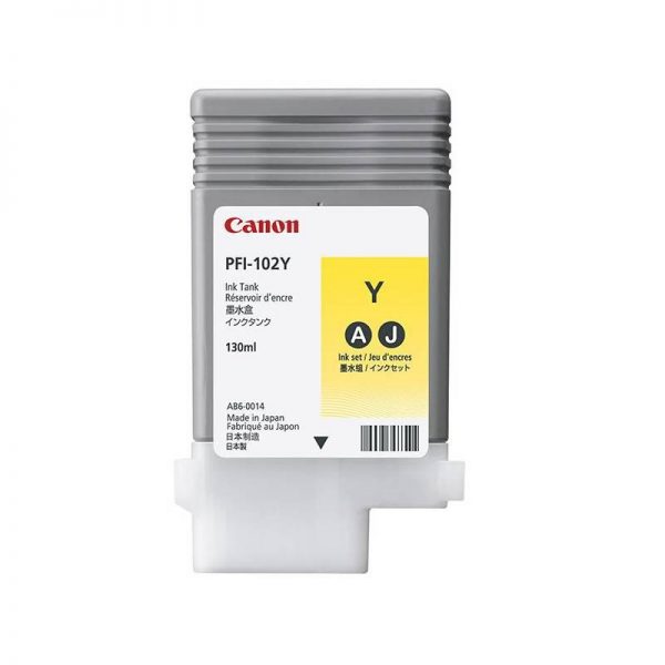 Cartus cerneala Canon PFI-102Y, yellow, capacitate 130ml, pentru Canon LP17, - RealShopIT.Ro