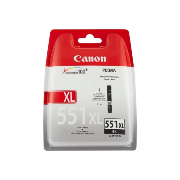 Cartus cerneala Canon CLI-551XL, black, capacitate 11ml, pentru Canon Pixma - RealShopIT.Ro