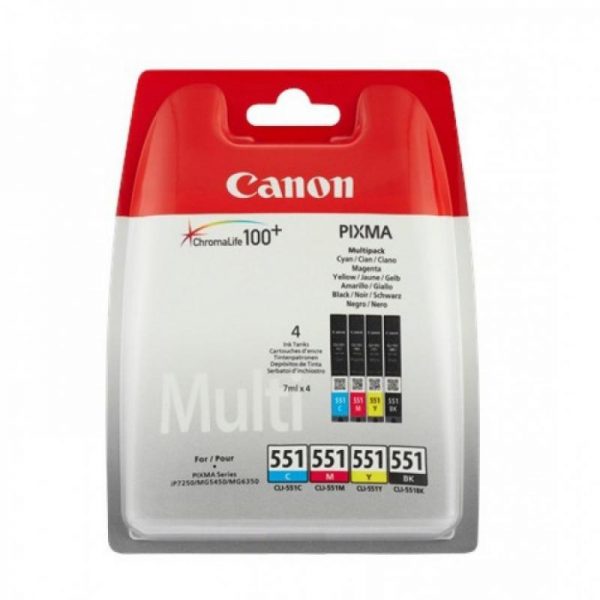 Cartus cerneala Canon CLI-551MULTI, multipack (cyan,magenta,yellow ,black), pentru Canon Pixma - RealShopIT.Ro