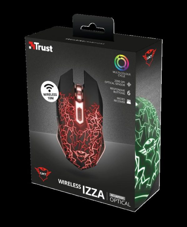 Mouse Trust GXT 107 Izza, Wireless Gaming, negru - RealShopIT.Ro