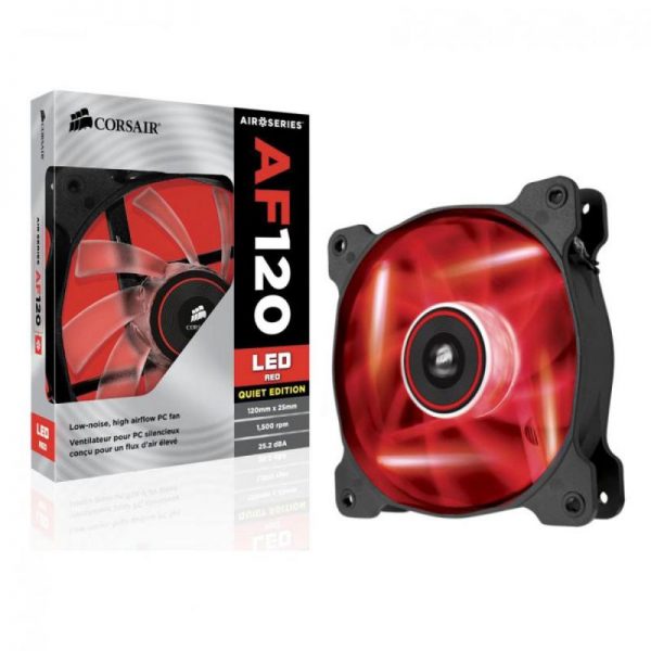 Cooler carcasa Corsair AF120 LED Red Quiet Edition High Airflow, - RealShopIT.Ro