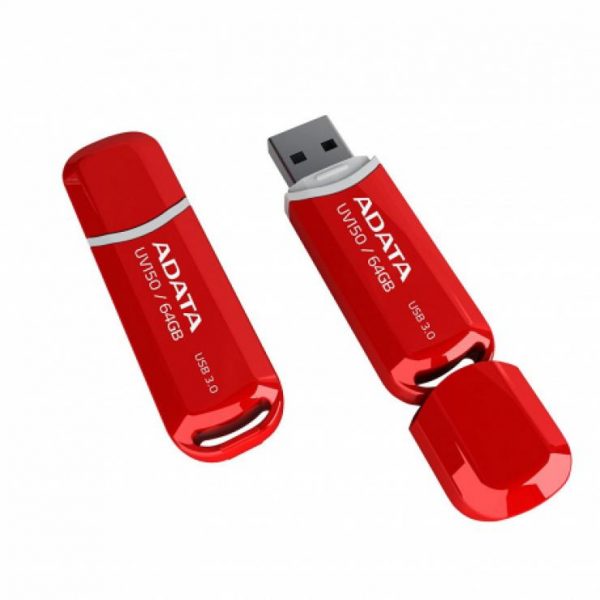 Memorie USB Flash Drive ADATA UV150, 64Gb, USB 3.0, rosu - RealShopIT.Ro