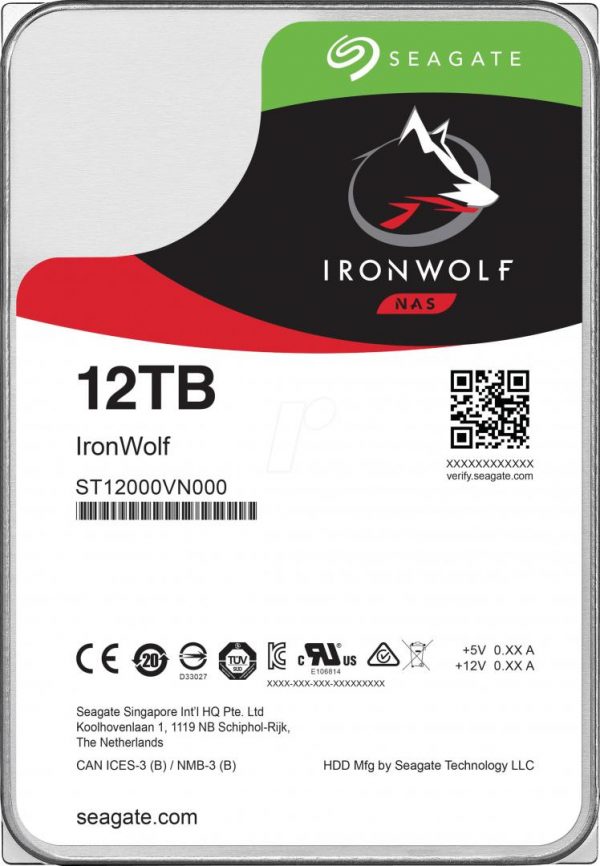 HDD Seagate IronWolf, 12TB, 7200RPM, SATA III - RealShopIT.Ro
