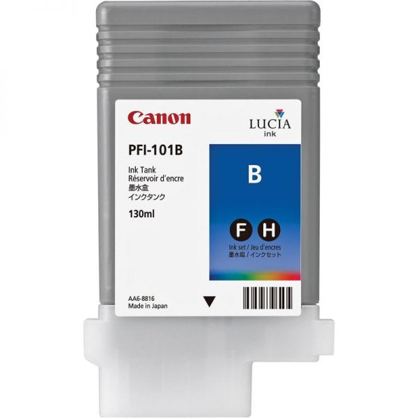 Cartus cerneala Canon PFI-101B, blue, capacitate 130ml, pentru CanoniPF5X00, iPF6100 - RealShopIT.Ro