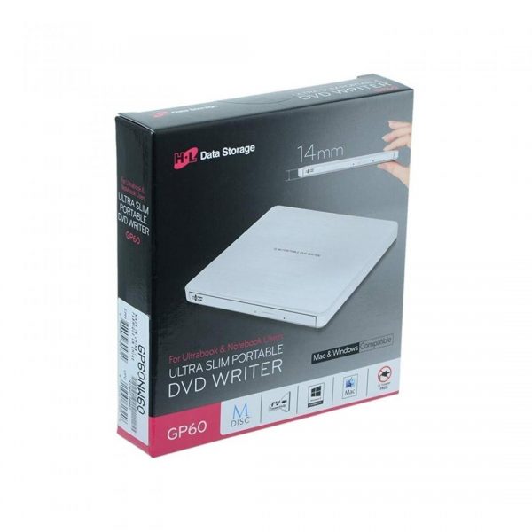 Ultra Slim Portable DVD-R White Hitachi-LG GP60NW60.AUAE12W, GP60NW60 Series, DVD - RealShopIT.Ro