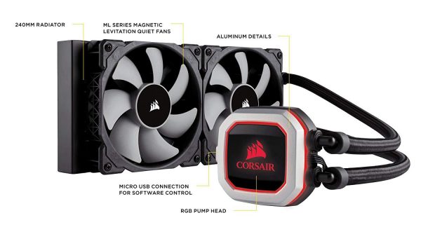 Cooler CPU Corsair Hydro Series™ H100i PRO RGB, Racire cu - RealShopIT.Ro