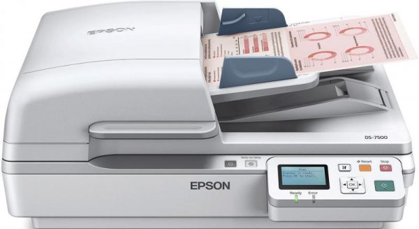 Scanner Epson DS-7500N, dimensiune A4, tip flatbed, viteza scanare: 40ppm - RealShopIT.Ro