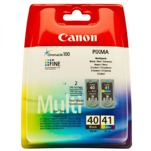 Cartus cerneala Canon PG-40 + CL-41, multipack (black, color), Canon - RealShopIT.Ro