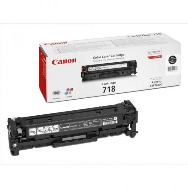 Toner Canon CRG718BK, black, capacitate 3400 pagini, pentru LBP-7200Cdn - RealShopIT.Ro