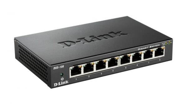 Switch D-Link DGS-108, 8 port, 10/100/1000 Mbps - RealShopIT.Ro