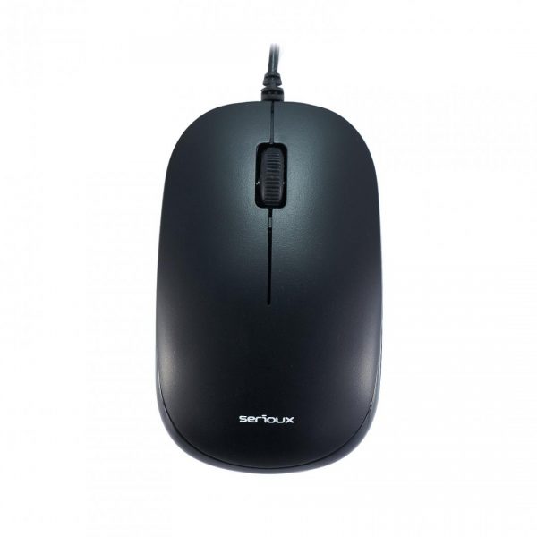 Mouse Serioux cu fir, optic, Noblesse 9800M, 1000dpi, negru, ambidextru, - RealShopIT.Ro