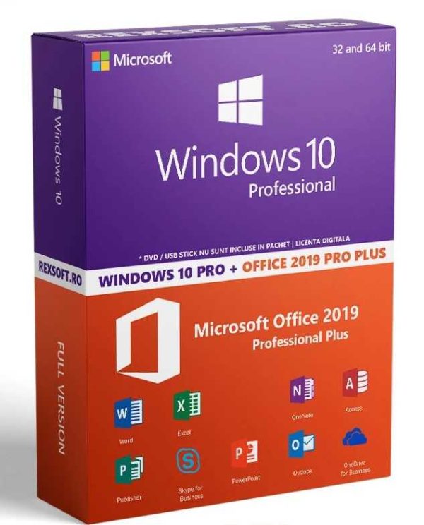 Pachet Office 2019 Pro si Windows10