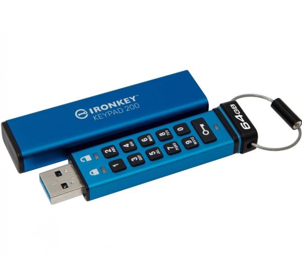 USB Flash Drive Kingston 64GB IronKey Keypad 200, USB 3.2 - RealShopIT.Ro