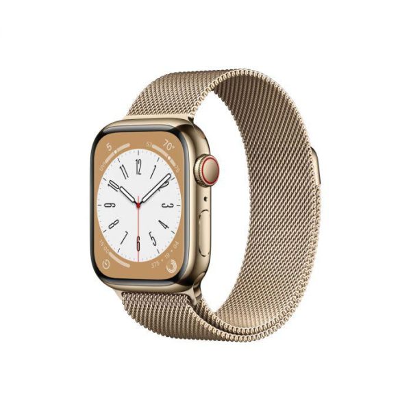 Apple Watch S8 Cellular 41mm Gold Stainless Steel Case with - RealShopIT.Ro