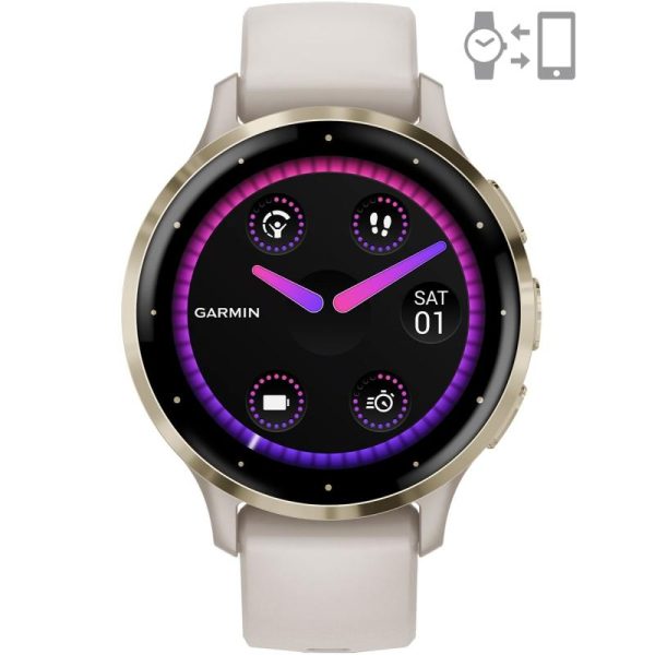 Ceas Garmin Venu 3S, Ivory/ Soft Gold - RealShopIT.Ro