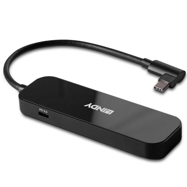 Hub Lindy 4 porturi, interfata USB 3.2 Gen2, latime de - RealShopIT.Ro