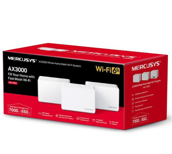 Mercusys AX3000 Whole Home Wi-Fi system HALO H80X(3-PACK),wi-fi 6 Dual-Band, - RealShopIT.Ro