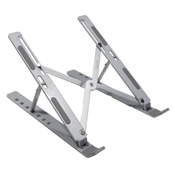 Stand Notebook Spacer 15.6″, aluminiu, pliabil si ajustabil, 7 trepte - RealShopIT.Ro