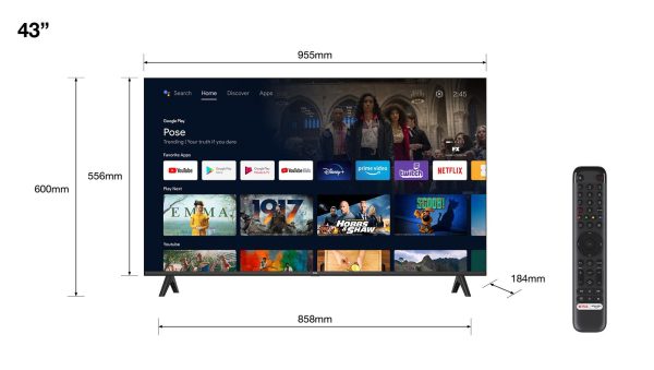 Televizor TCL LED 43S5400A, 108 cm, Smart Android TV, Full - RealShopIT.Ro