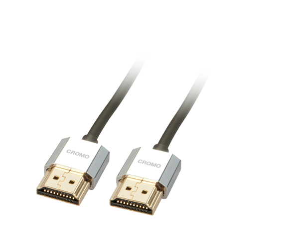 Cablu Lindy Slim 3m High Speed HDMI, Cromo - RealShopIT.Ro