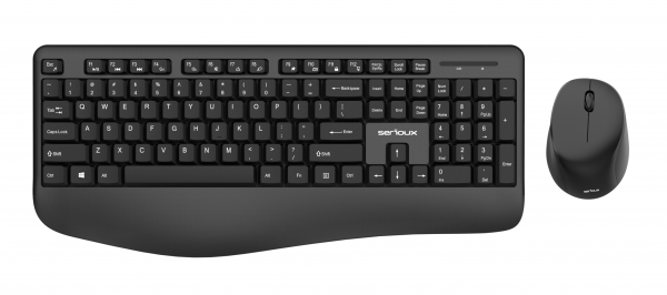 Kit tastatura + mouse Serioux NK9810WR, wireless 2.4GHz, US layout, - RealShopIT.Ro