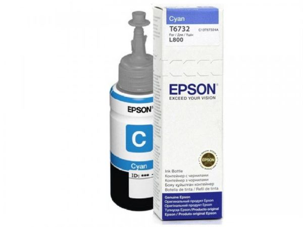 Cartus cerneala Epson T6732, cyan, capacitate 70ml, pentru Epson L800 - RealShopIT.Ro