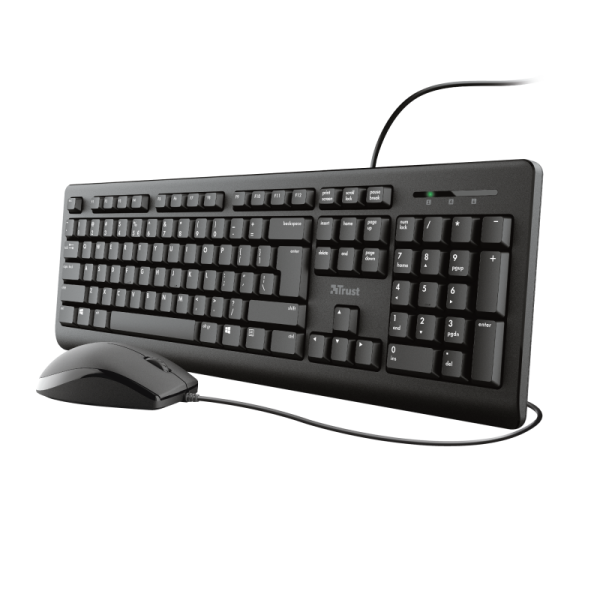 Kit tastatura + mouse Trust Primo, wired, negru - RealShopIT.Ro