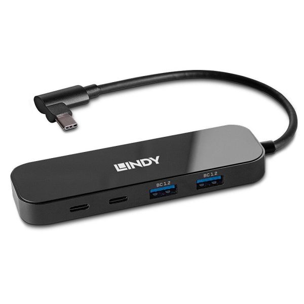 Hub Lindy 4 porturi, interfata USB 3.2 Gen2, latime de - RealShopIT.Ro