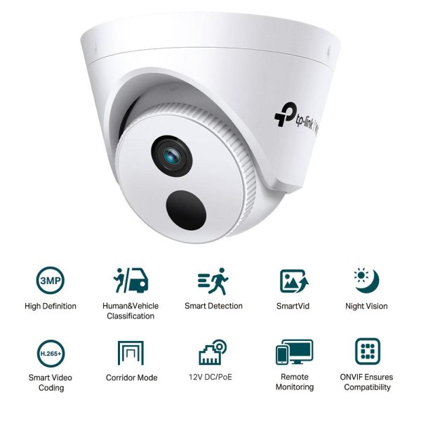 "TP-Link Camera IR de supraveghere Turret pentru interior VIGIVIGI C430I(4mm), - RealShopIT.Ro