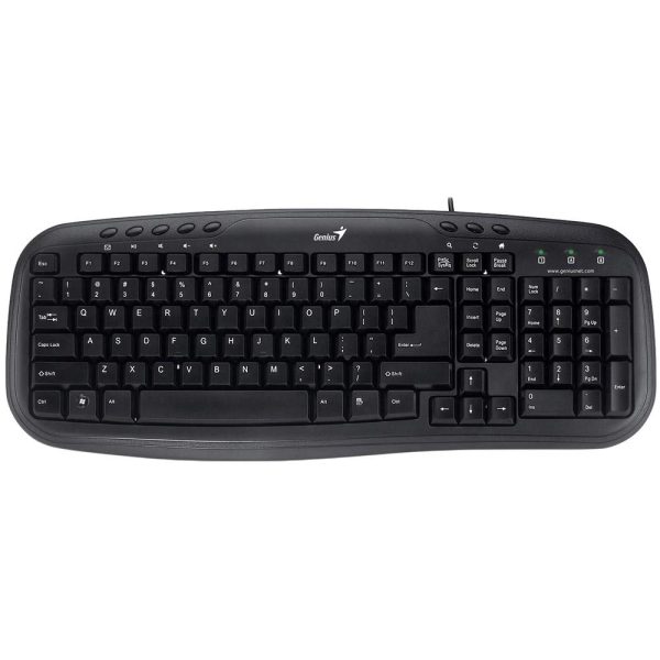 Tastatura Genius Slimstar M200, cu fir, US layout, neagra - RealShopIT.Ro