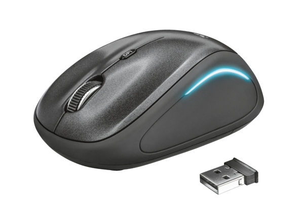 Mouse fara fir Trust Yvi FX Wireless Mouse - negru - RealShopIT.Ro